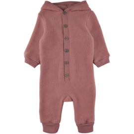 Mikk-line | Merinowollen baby suit met capuchon | Burlwood
