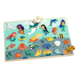 Djeco Houten puzzel Zeemeerminnen Puzzlo Sea DJ01833 | 2+