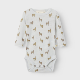 Lil Atelier Merinowollen Romper Noel Nor - Lama AOP