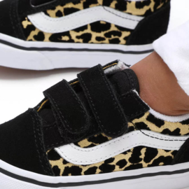 * Vans * Toddler Flocked Leopard Old Skool V