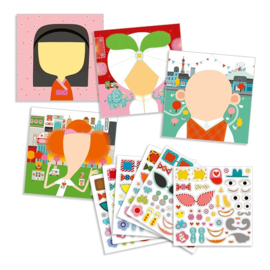 Djeco Creatief met Stickers Allemaal Andere Gezichten DJ08934 | 3+