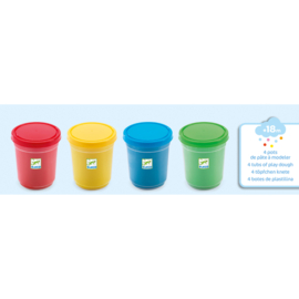 Djeco vier potten boetseerklei DJ09756 | 18m+