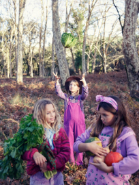 Piupiuchick | Dungarees | Salopet roze corduroy met bloemen