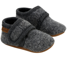 Enfant | Wollen babypantoffels Dark Grey