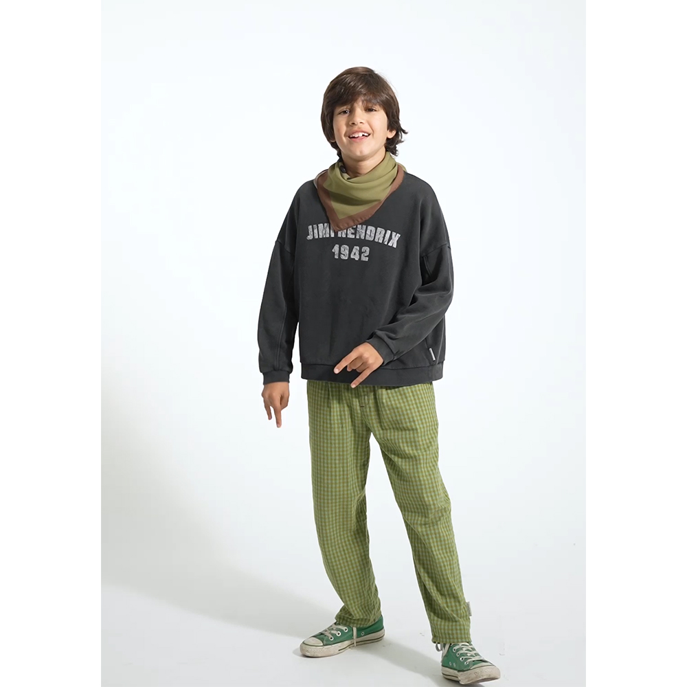 Piupiuchick Sweater  - Faded Black met Jimi Hendrix print