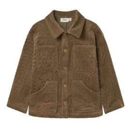 Lil Atelier Osmund Corduroy Overhemdblouse  -  Sepia Tint