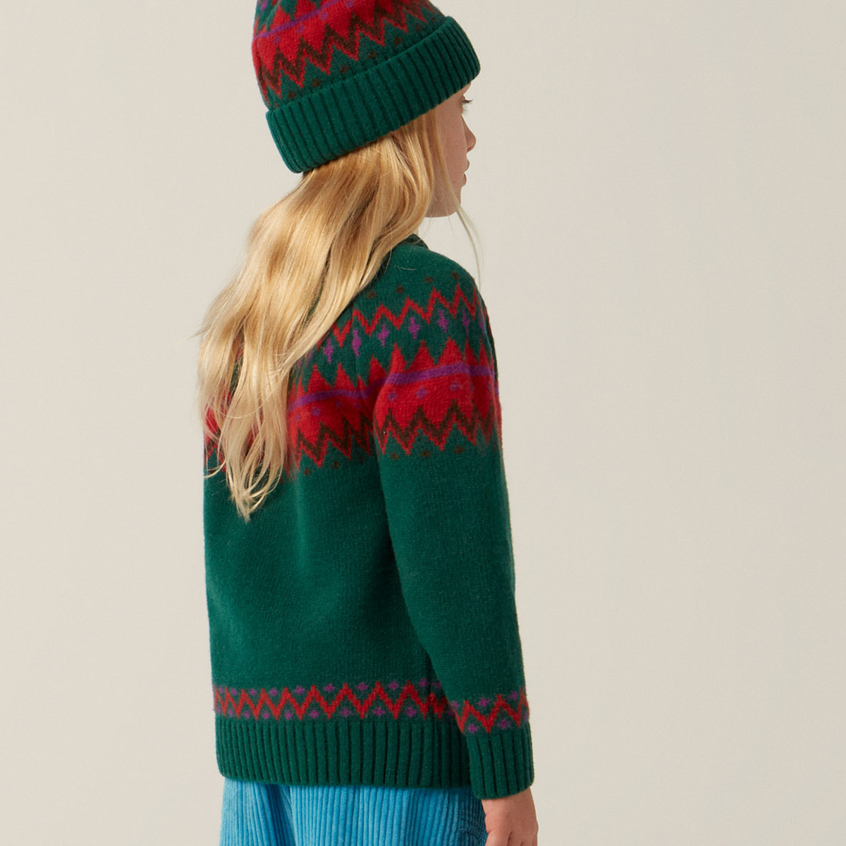 The Campamento Zig Zag Green Jumper