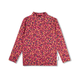 Petit Blush Turtle Neck  -  Winter Flowers A.O.P.