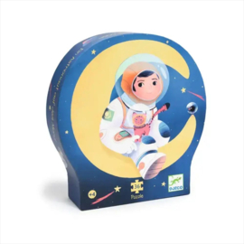 Djeco Silhouet puzzel Astronout op de Maan DJ07301 | 4+