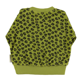 Piupiuchick | Terry baby sweastshirt groen met animal print