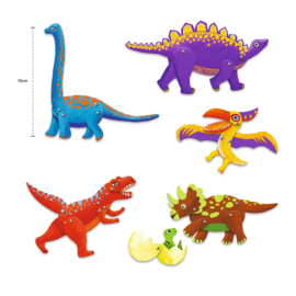 Djeco knutselset Jumping Jacks Dino's DJ09680 | 5-8 jaar