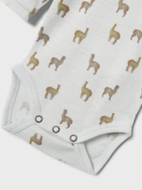 Lil Atelier Merinowollen Romper Noel Nor - Lama AOP