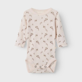 Lil Atelier Merinowollen Romper Noel Nia - Berry AOP