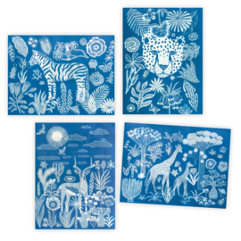Djeco knutselpakket Cyanotype Nachtelijke Savanne | 7-99 jaar