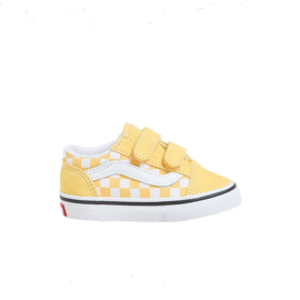 Vans Kids kindersneakers TD Old Skool V Checkerboard - Medium Yellow