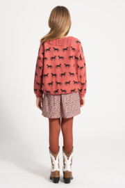 Piupiuchick | Sweatshirt  | Oud roze met paardjes