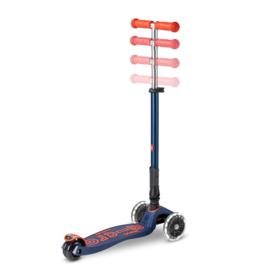 Inklapbare Micro Step Maxi Deluxe - Marineblauw LED | 5-12 jaar