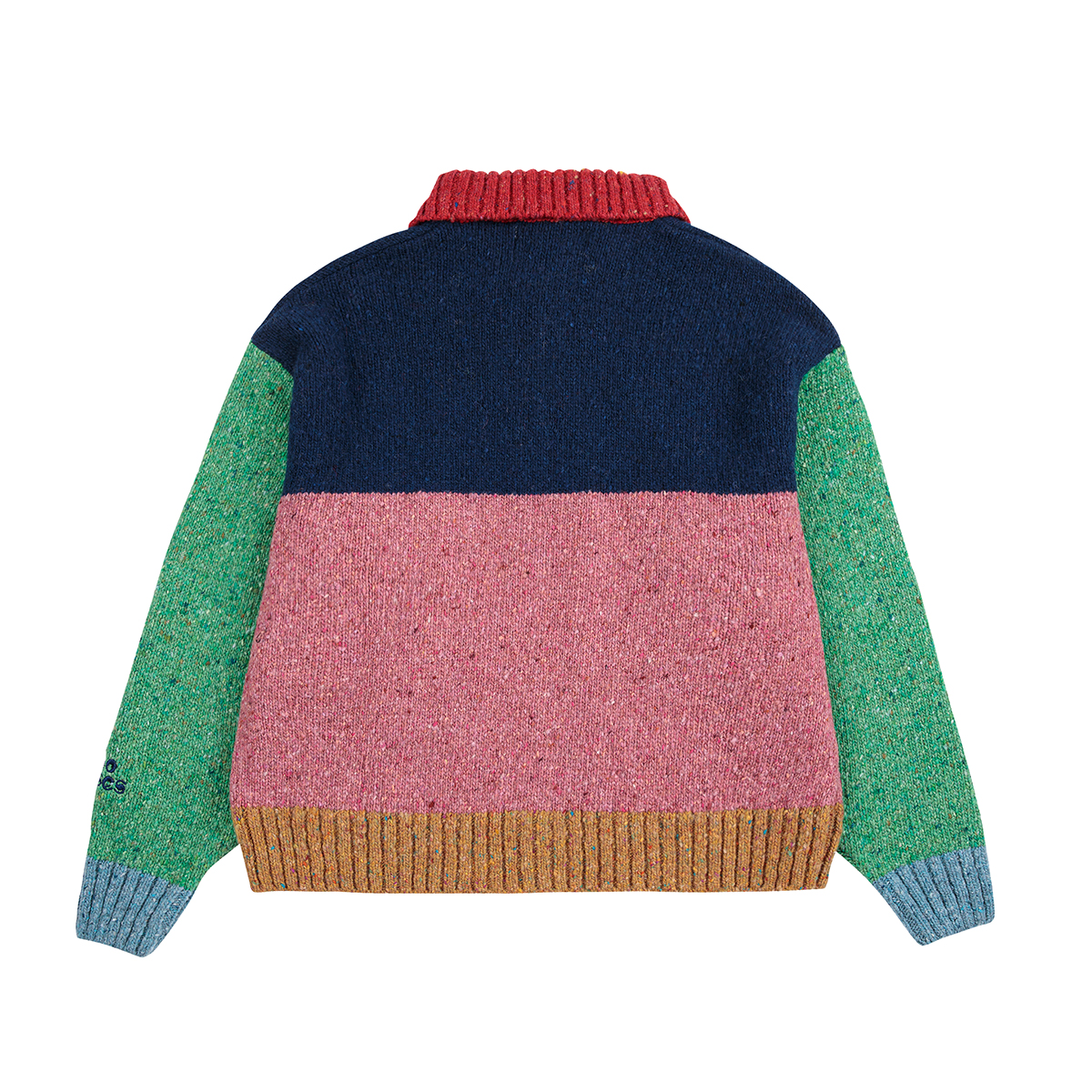 Bobo Choses Gebreid Color Block vest met ritssluiting