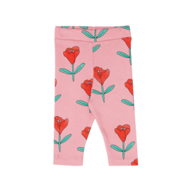 The Campamento | Pink Tulips allover baby rib leggings