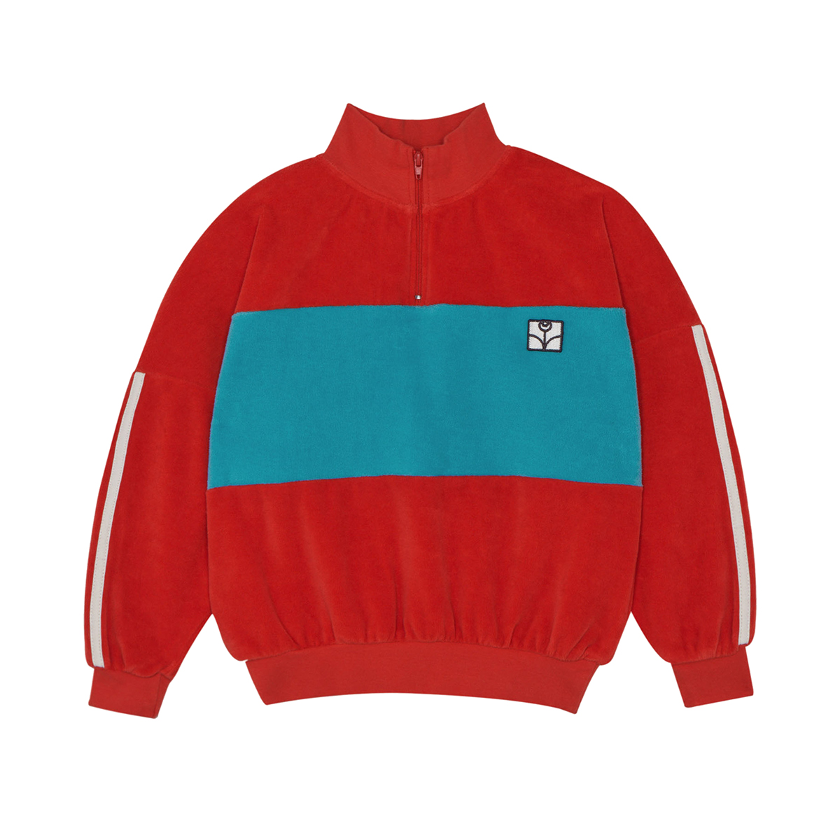 The Campamento Velvet Red Contrast sweatshirt