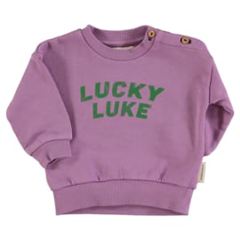 Piupiuchick | Baby sweatshirt Lucky Luke met rugprint klaver 4
