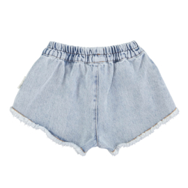 Piupiuchick shorts - Washed blue denim
