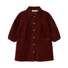 Lil Atelier Obert Corduroy Jurk  -  Hot Chocolate
