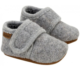 Enfant | Wollen babypantoffels Grey melange