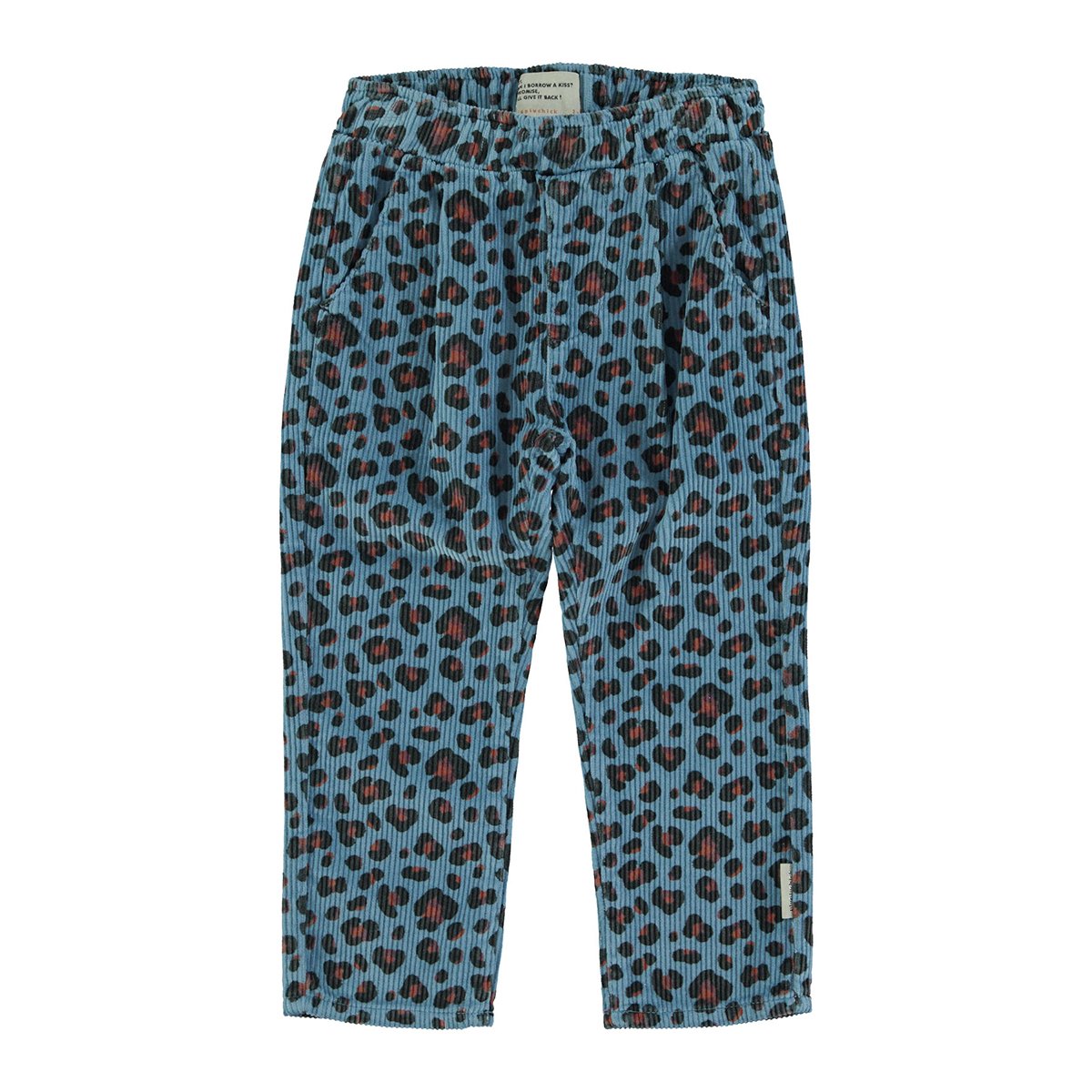 Piupiuchick  Blauwe Corduroy Broek - Animal print