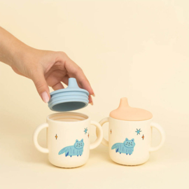 The Cotton Cloud tuitbeker Funky Dogs - Blauw