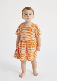 Babo Choses | Baby | Orange Stipes terry dress