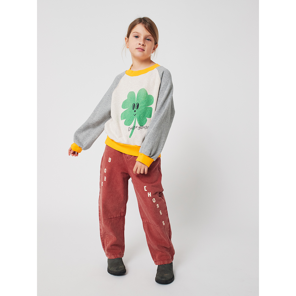 Bobo Choses Lucky Clover raglan sweatshirt