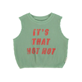 Piupiuchick | Groene top met "Hot Hot" print