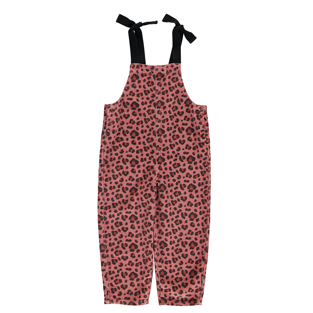 Piupiuchick Roze Corduroy Salopet -  Animal print