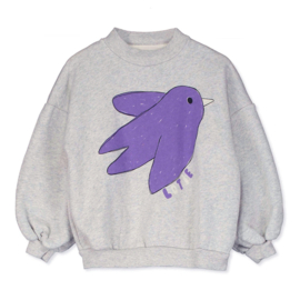 Lotiekids Sweatshirt Bird  - Grijs mélange