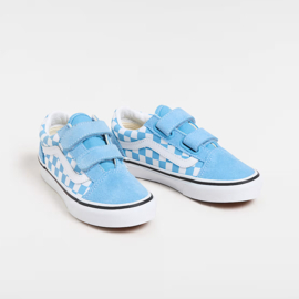 Vans Kids kindersneakers Old Skool V - Checkerboard Blue
