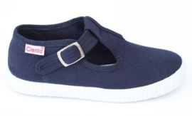 Cienta | canvas t-band schoen  | marine