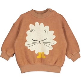 Lotiekids | Teddy baby sweatshirt | Bruin met Kitten in Boots