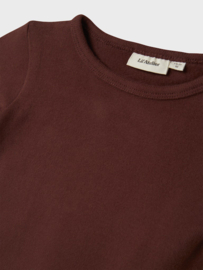 Lil Atelier Thora Hir Longsleeve Top  -  Hot Chocolate