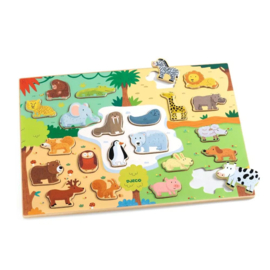 Djeco Houten puzzel dieren Puzzlo Animo DJ01830 | 2+