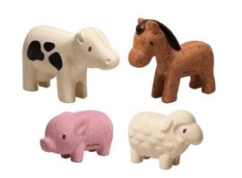 Plan Toys | Set Houten Dieren | Boerderijdieren  12m +