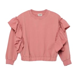 Cozmo | Silvia soft fleece ruffle sweatshirt | Roze