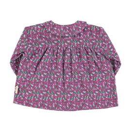 Piupiuchick | Peter Pan kraag blouse Lila gebloemd