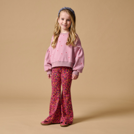 Petit Blush Bowie Flared Pants  -  Winter Flowers
