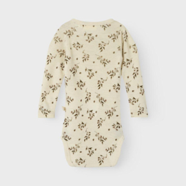 Lil Atelier | Newborn | Nimo (merino) wollen body Sandshell