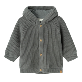 Lil Atelier | Newborn | Nalo knit jacket Pewter