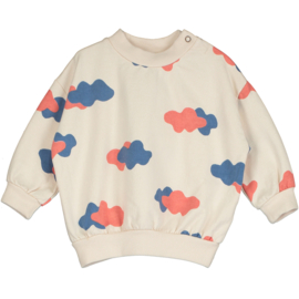 Lotiekids | Baby sweatshirt | Creme met Little Clouds print