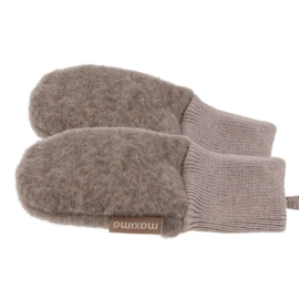 Maximo wolfleece babywantjes  -  Bruin Melange