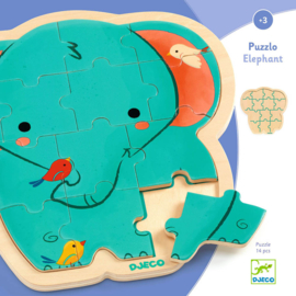 Djeco | Houten puzzel Olifantje | Puzzlo Elephant | 3+