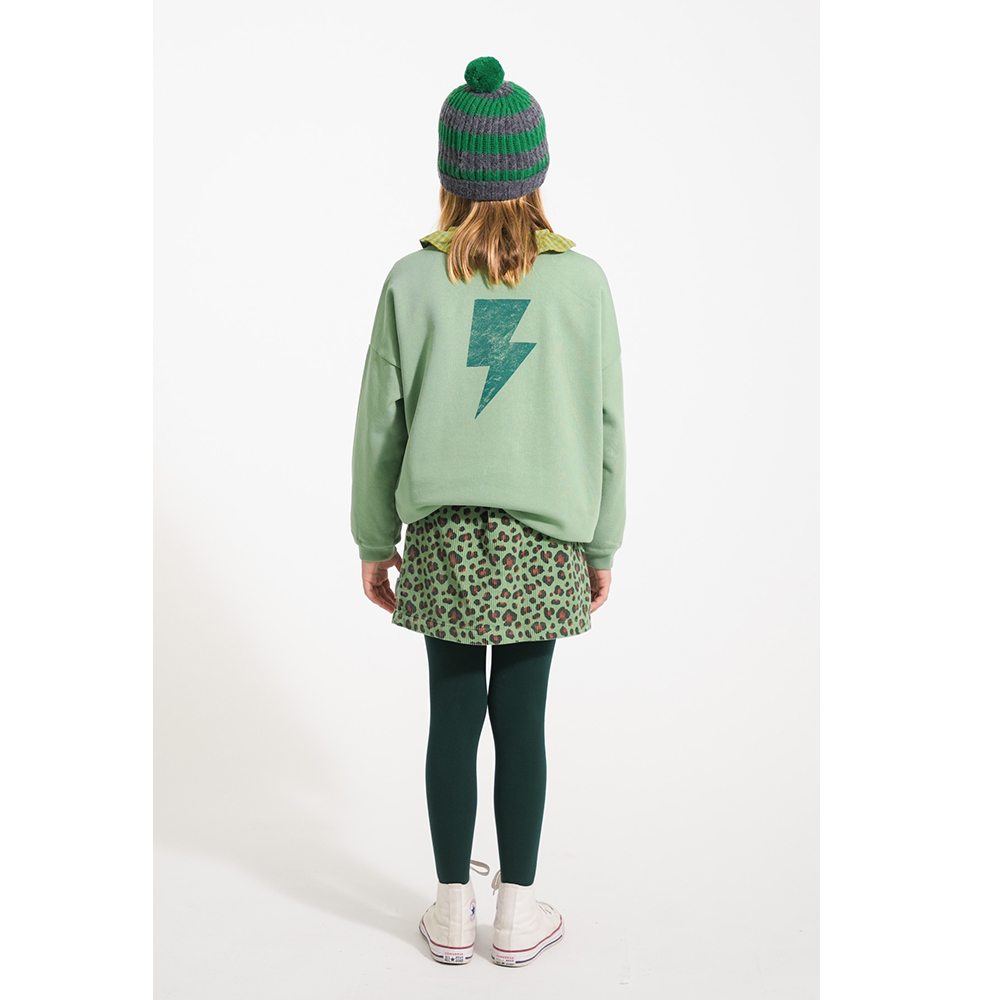 Piupiuchick Sweater  -  Groen met Rock & Roll print